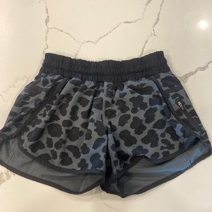 Lululemon shorts black cheetah print